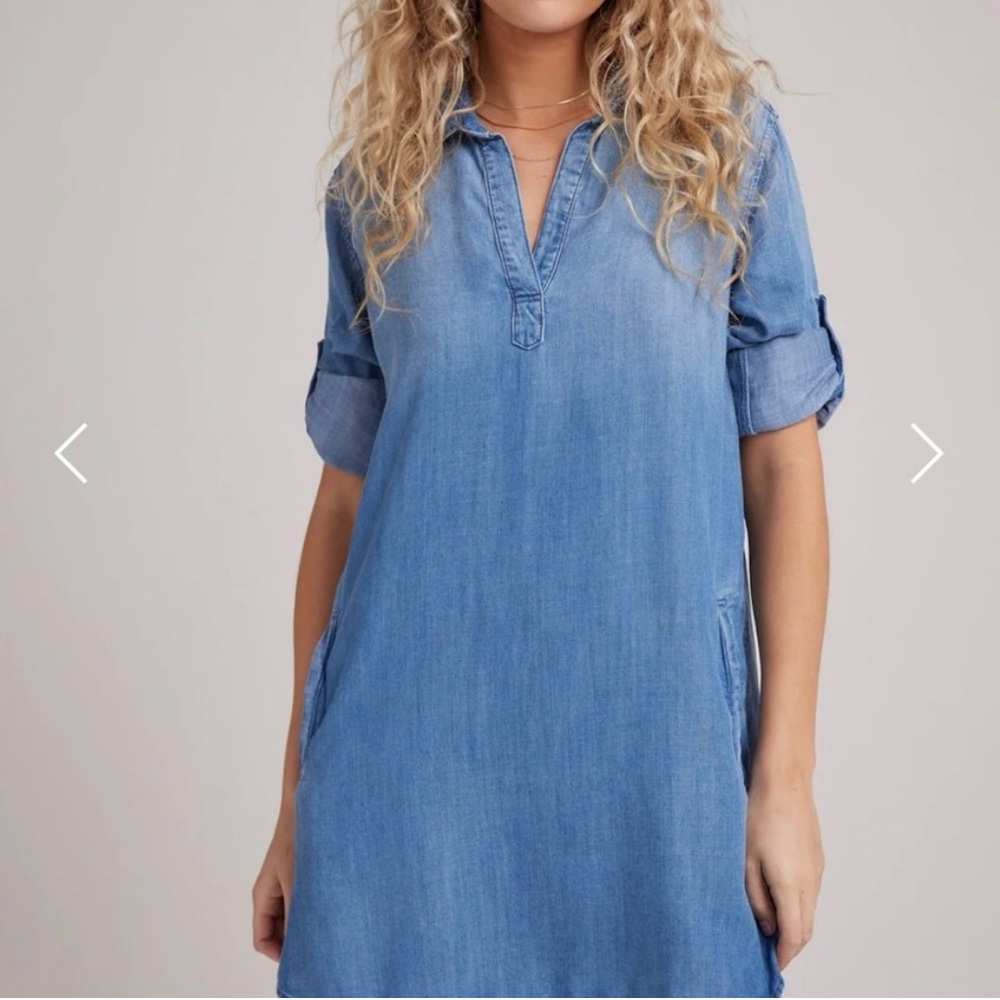 LOFT Chambray Shirt Dress – XS